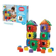 Brinquedo Educativo Blocos Divertidos 52 Peças - GGB
