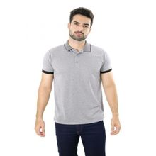 Camiseta Masculina Gola Polo Furta-Cor Bicolor Branco Preto Prime Viscose
