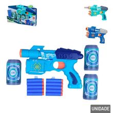 Pistola Lança Dardos 24cm 14 Peças Color