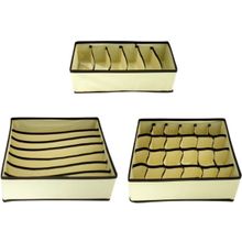 Kit 4 Organizador Para Gavetas - Bege