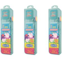 3 KIT PREMIUM AZUL - PEPPA PIG - ESCOVA + FIO DENTAL + GEL