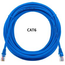 Cabo De Rede Plus Cable Pc Eth6 Patch Cord Cat6 Azul - 10 Metros