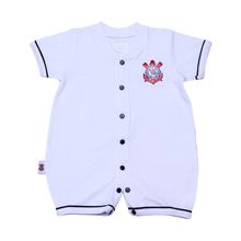 Macacão Bebê Corinthians Unissex Curto Oficial