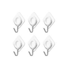 Conjunto 6 Gancho de Parede Metal Losango 2kg - Branca