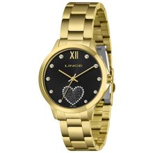 Relógio Lince Feminino Ref:Lrg4808l40 P3kx Coração Dourado