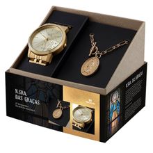 Kit Relógio Seculus Feminino N. Sra. Graças 44039LPSKDA1K1