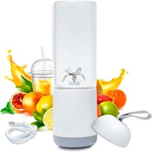 Mini Liquidificador Portátil Recarregável 6 Lâminas - Tritura Gelo, Ideal para Shakes, Sucos e Papinhas