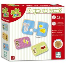 Jogo Be A Bá O Que Eu Como 28 Peças Em Madeira - Nig 0411