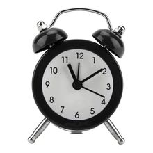 Mini Relógio Despertador de Mesa Redondo Retrô Decorativo Pequeno Criadomudo Sala Quarto Escritório