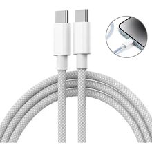 Cabo USB-C Branco Reforçado Carga e Sincronização