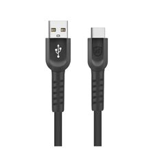 Cabo USB A Tipo C Preto Carregamento Rápido 1m 4.8A