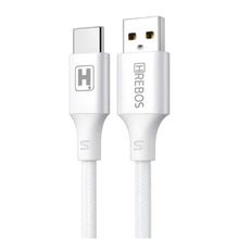 Cabo de Carregamento Branco Tipo C USB A 1 Metro Rápido 4.8A