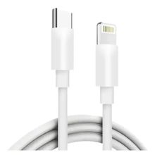 Cabo Lightning Branco PD Turbo 1m Flexível Material Durável Econômico