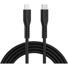 Cabo Lightning PD Preto 1m Turbo Flexível Seguro Material Durável