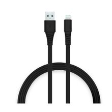 Cabo Carregador Lightning Preto USB A Econômico Forte e Resistente