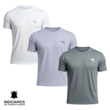 Kit 3 Camisetas Diadora Small Logo Masculina