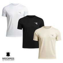 Kit 3 Camisetas Diadora Small Logo Masculina