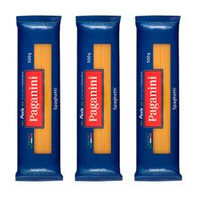 Kit 3x: Macarrão Spaghetti Paganini 500g