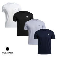Kit 4 Camisetas Diadora Small Logo Masculina