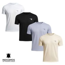 Kit 4 Camisetas Diadora Small Logo Masculina