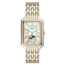 Relógio Fossil Feminino Ref: Es5399/1bn Sol E Lua Retangular Bicolor