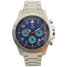 Relógio Tuguir Masculino Ref: 6117b Tgi37085 Cronógrafo Aço Prateado