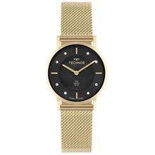 Relógio Technos Feminino Ref: 2025ltx/1p Slim Safira Mesh Dourado