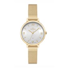 Relógio Technos Feminino Ref: 2035ndb/1k Elegance Mesh Dourado