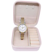 Relógio Tuguir Feminino Ref: Tg30375 Bicolor Estojo Porta Jóias