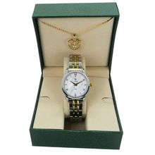 Relógio Tuguir Feminino Ref: Tg35126 Casual Bicolor + Semijoia