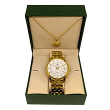 Relógio Tuguir Feminino Ref: Tg30248 Casual Dourado + Semijoia