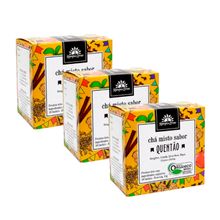 Kit 3X: Chá Misto Quentão Orgânico Kampo de Ervas 10 Sachês