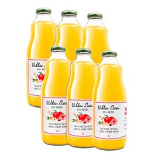 Kit 6X: Suco de Maçã com Hibisco, Canela e Gengibre Sem Açúcar Villa Piva 1L