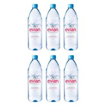 ÁGUA MINERAL EVIAN SEM GÁS PET PACK C/6UNID 1L