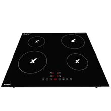 Cooktop 4 Bocas por Indução Amvox 2000W ACT 407 Turbo Black 220V