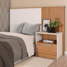 Cabeceira Para Cama De Solteiro Marrom Oberon Caemmun