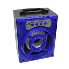 Caixa De Som Bluetooth Portátil Com Rádio Fm Usb Tf Aero Azul