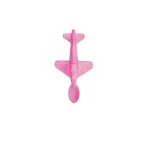Colher Avião para Refeição Infantil Criança Bebê Rosa
