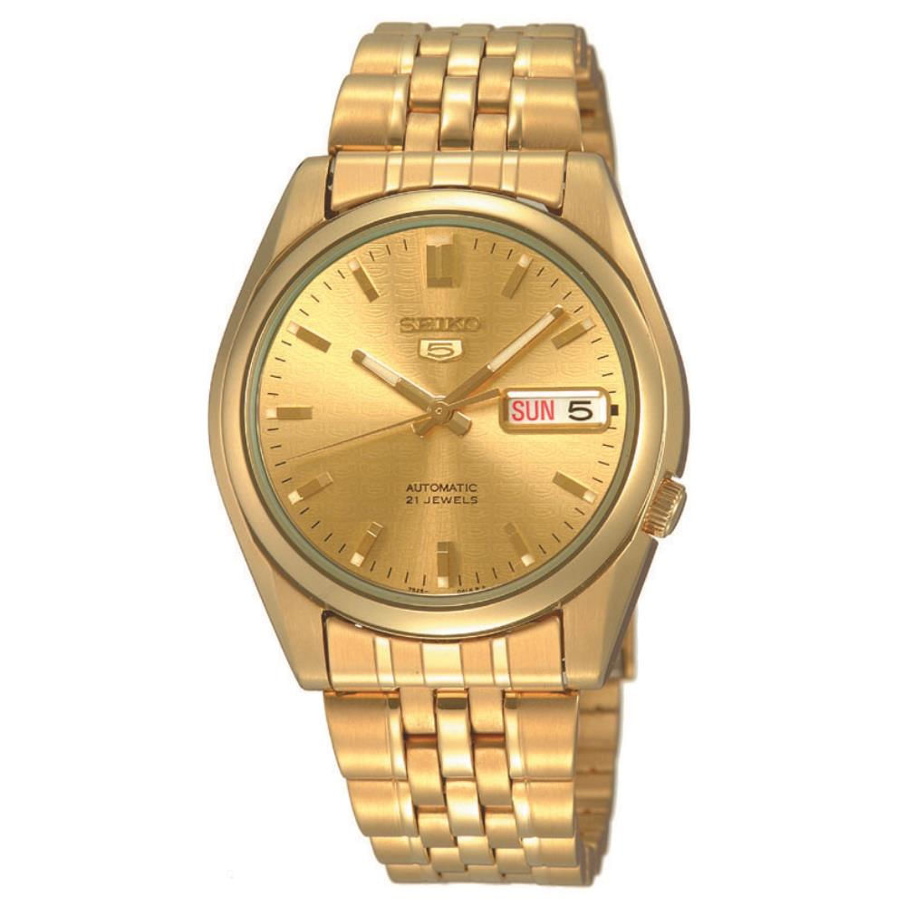 syk Relógio Seiko Masculino Ref: Snk366b1 C1kx Automático Dourado