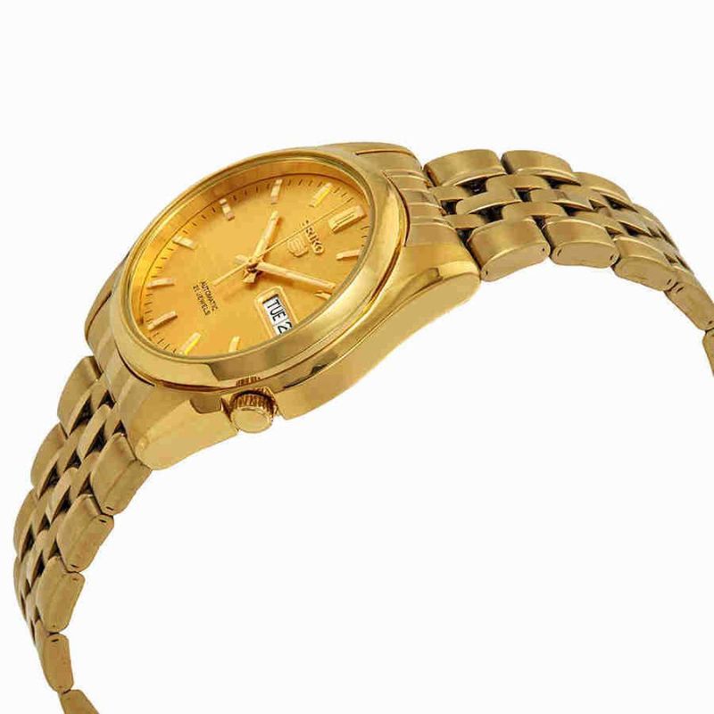 Relógio Seiko Masculino Ref: Snk366b1 C1kx Automático Dourado