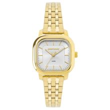 Relógio Mormaii Feminino Ref: Mo2036kj/1k Retangular Aço Dourado