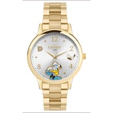 Relógio Condor Feminino Ref: Co2035nta/4k Dourado Pato Donald