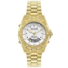 Relógio Technos Masculino Ref: Wt2050afn/1b Skydiver Anadigi Dourado