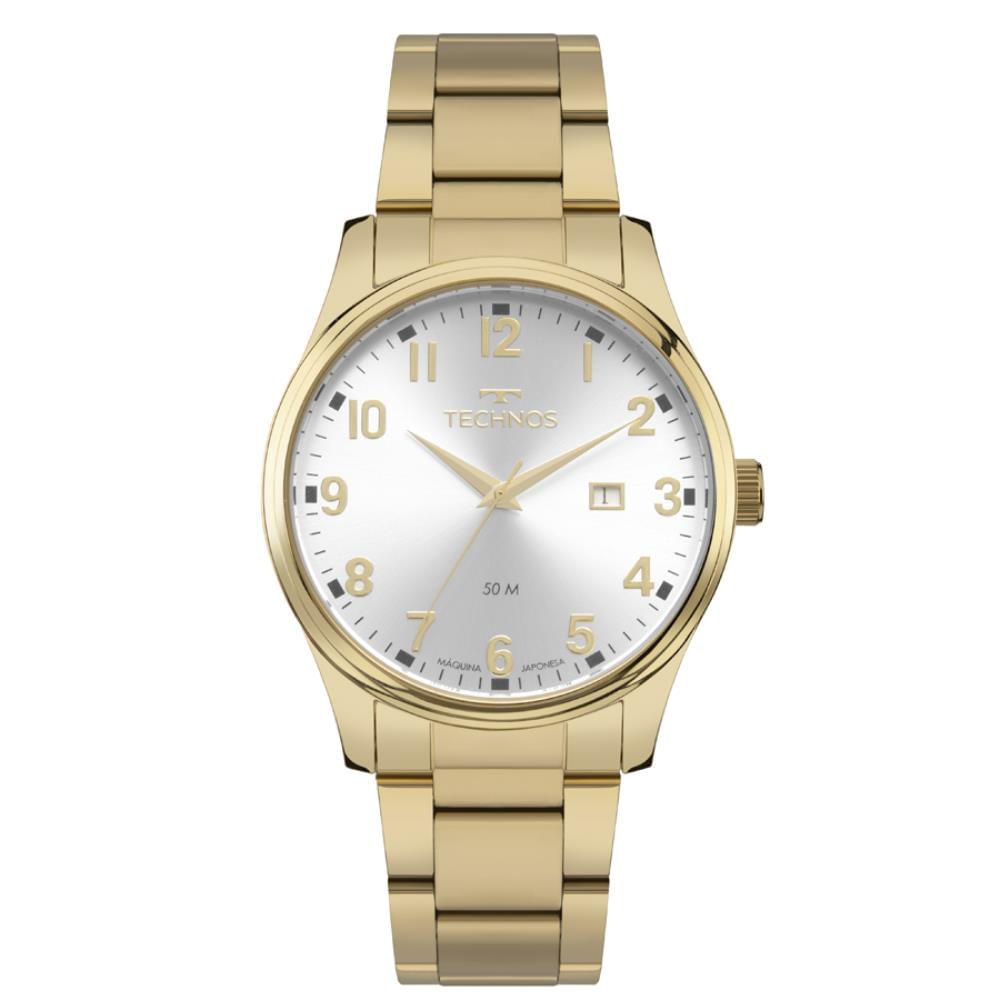 Relógio Technos Masculino Ref: 2115tzd/1k Classic Dourado - Shop