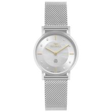 Relógio Technos Feminino Ref: 2025ltw/1b Slim Safira Mesh Prateado