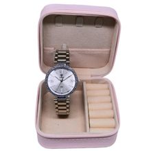 Relógio Tuguir Feminino Ref: Tg30385 Prateado Estojo Porta Jóias