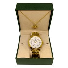 Relógio Tuguir Feminino Ref: Tg30248 Casual Dourado + Semijoia