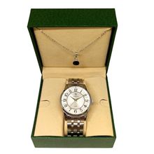 Relógio Tuguir Feminino Ref: Tg35108 Casual Prateado + Semijoia