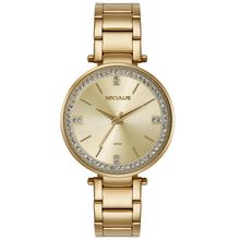 Relógio Seculus Feminino Ref: 44307lpsvds1 Fashion Dourado