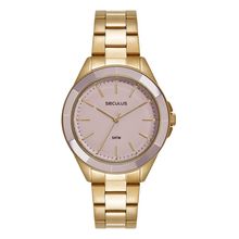 Relógio Seculus Feminino Ref: 77346lpsvds4 Fashion Crâmica Dourado